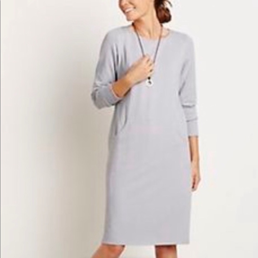 J. Jill Pure Jill Gray Pocket Sweater Dress Tunic
